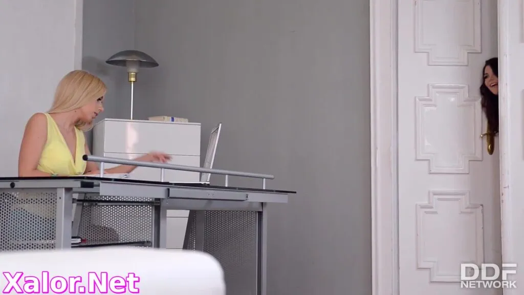 Glamour Lesbians Cum Hard on Vibrators at Work